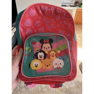 Disney Tsum Tsum Mini Pink Child / Toddler Pre-School Backpack Adjustable Straps